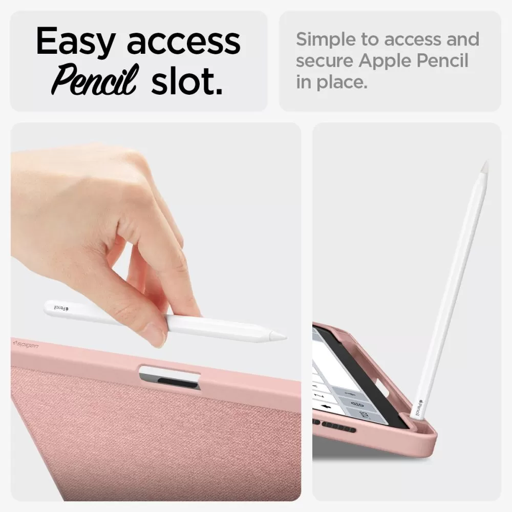 Apple iPad Air 6 (2024) maciņš rozā zelta SPIGEN URBAN FIT