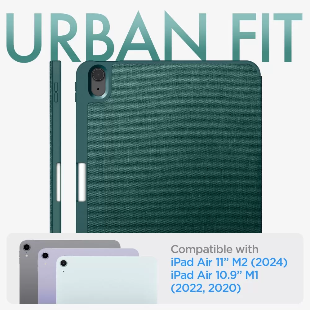 Apple iPad Air 6 (2024) maciņš zaļš SPIGEN URBAN FIT