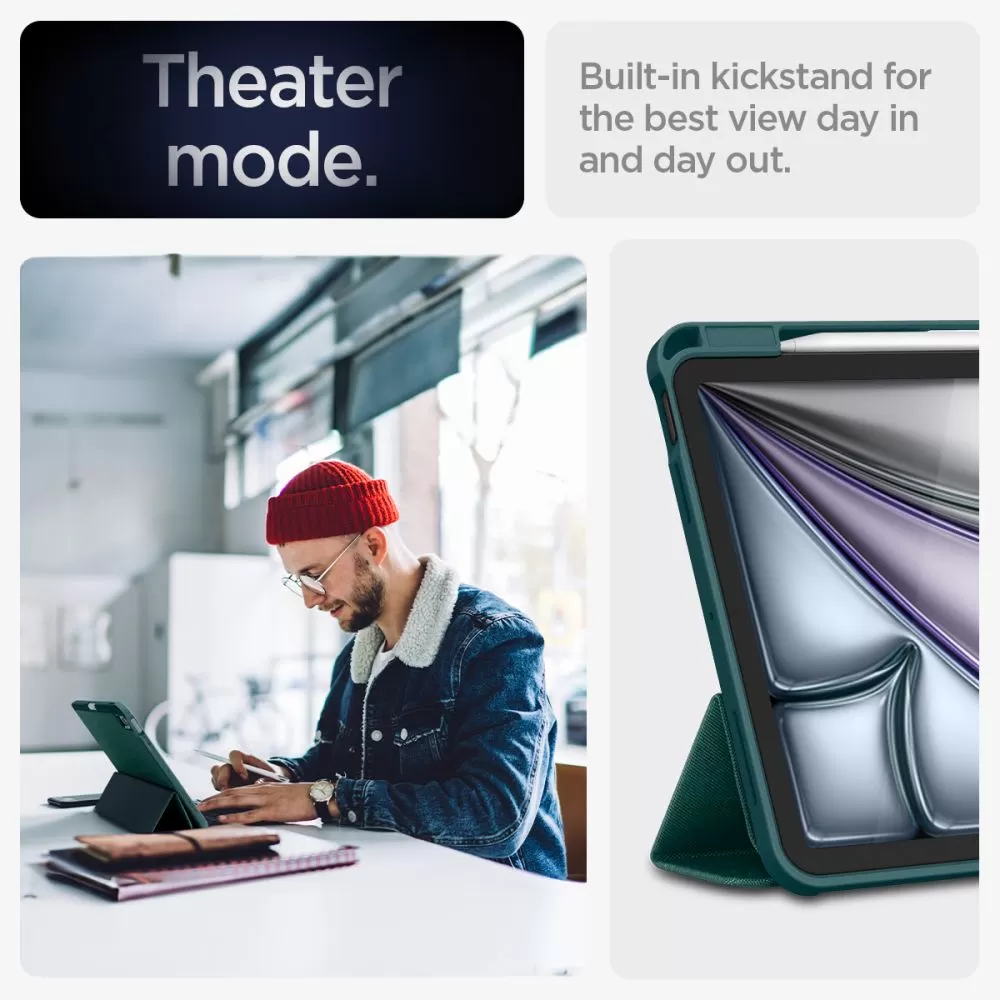 Apple iPad Air 6 (2024) maciņš zaļš SPIGEN URBAN FIT