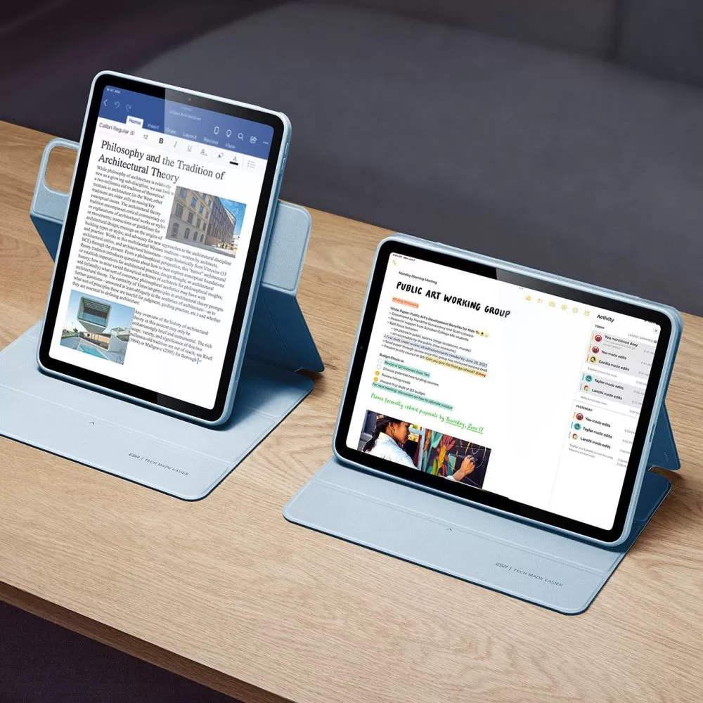 Apple iPad Air 6 (2024) maciņš zils ESR REBOUND HYBRID