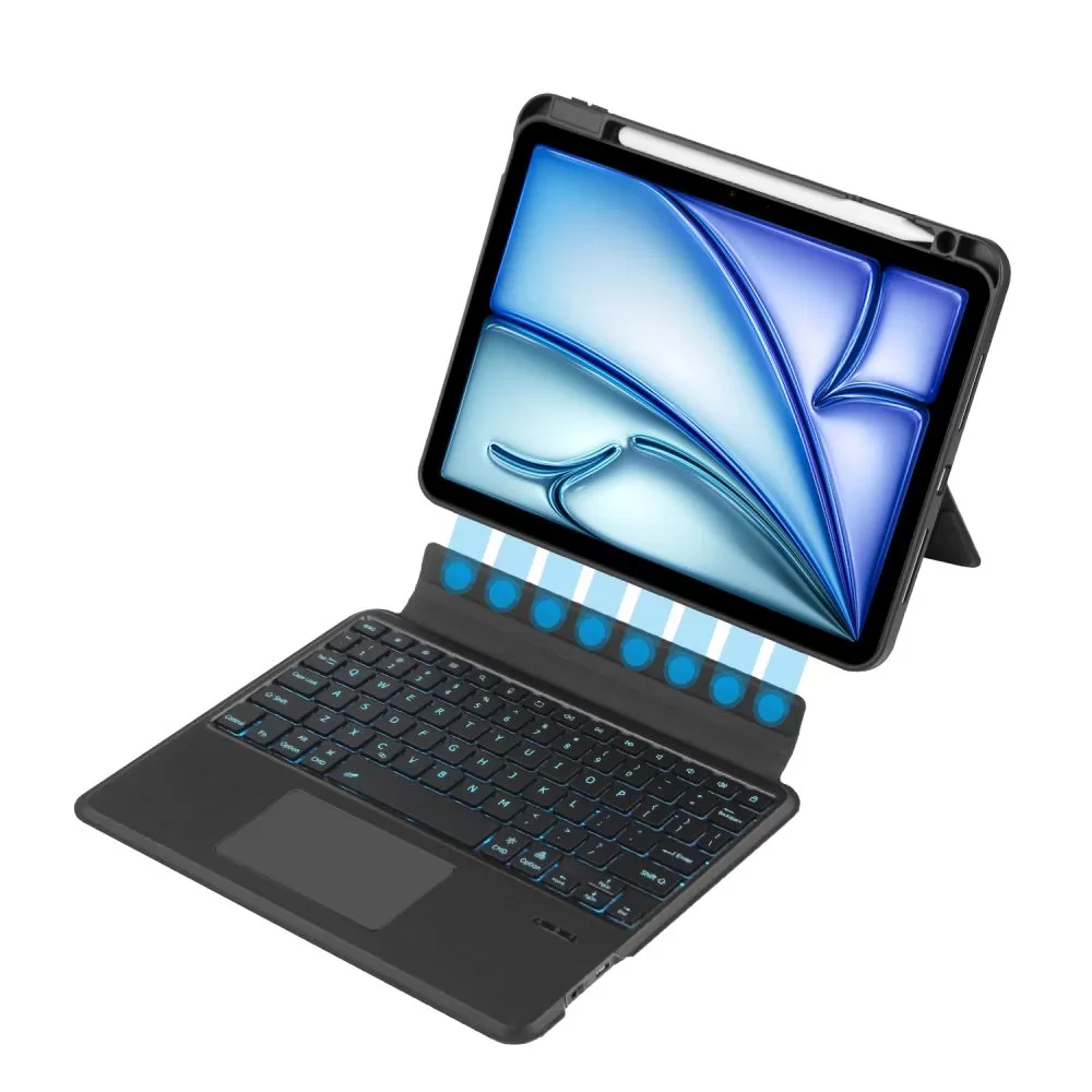 Apple iPad Air 6 (2024) maciņš melns TECH-PROTECT SCMAG PEN + KEYBOARD