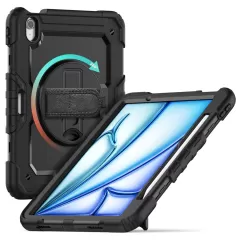 Apple iPad Air 6 (2024)  melns TECH-PROTECT SOLID360