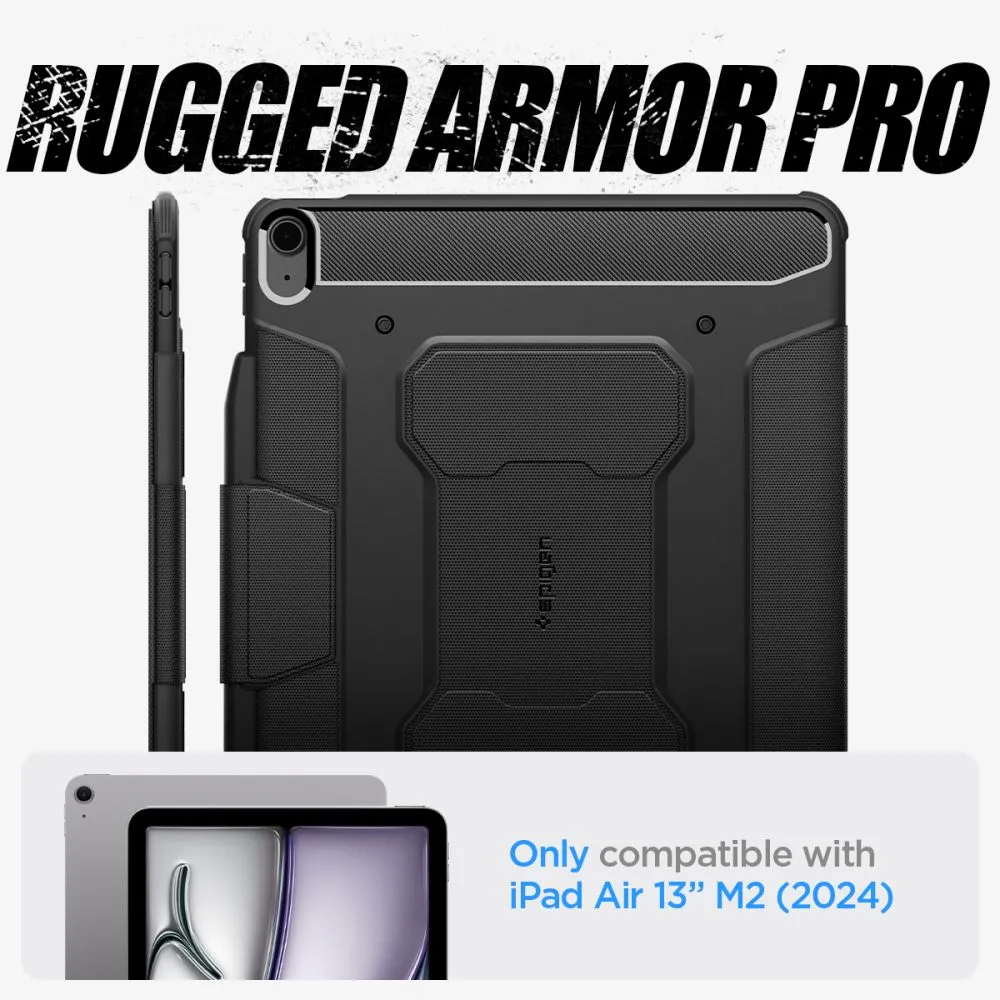 Apple iPad Air 13 (2024) Planšetės dėklas Juoda SPIGEN RUGGED ARMOR ”PRO”