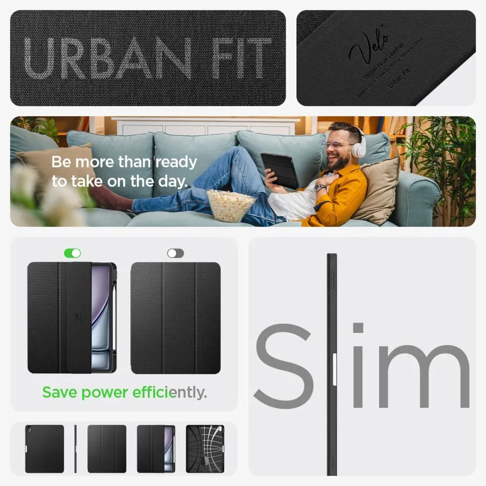 Apple iPad Air 13 (2024) Planšetės dėklas Juoda SPIGEN URBAN FIT