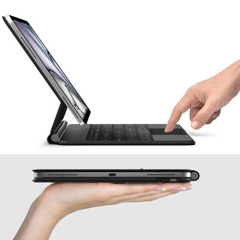 Apple iPad Air 13 (2024) maciņš melns TECH-PROTECT SMARTCASE MAGNETIC + KEYBOARD