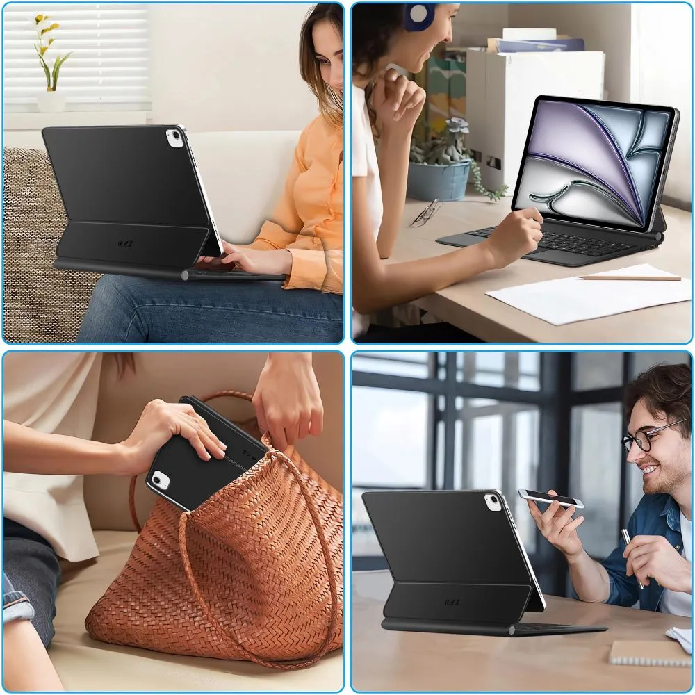 Apple iPad Air 13 (2024) maciņš melns TECH-PROTECT SMARTCASE MAGNETIC + KEYBOARD