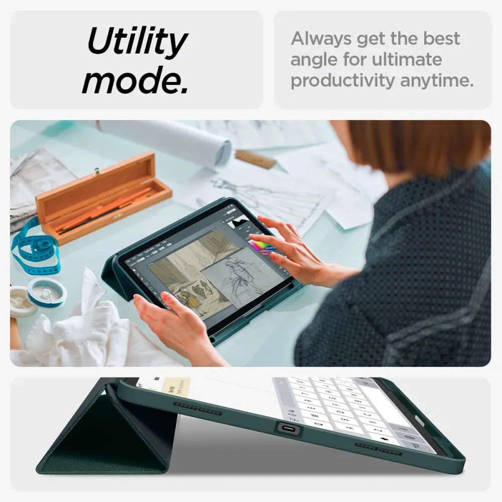 Apple iPad Air 13 (2024) maciņš zaļš SPIGEN URBAN FIT