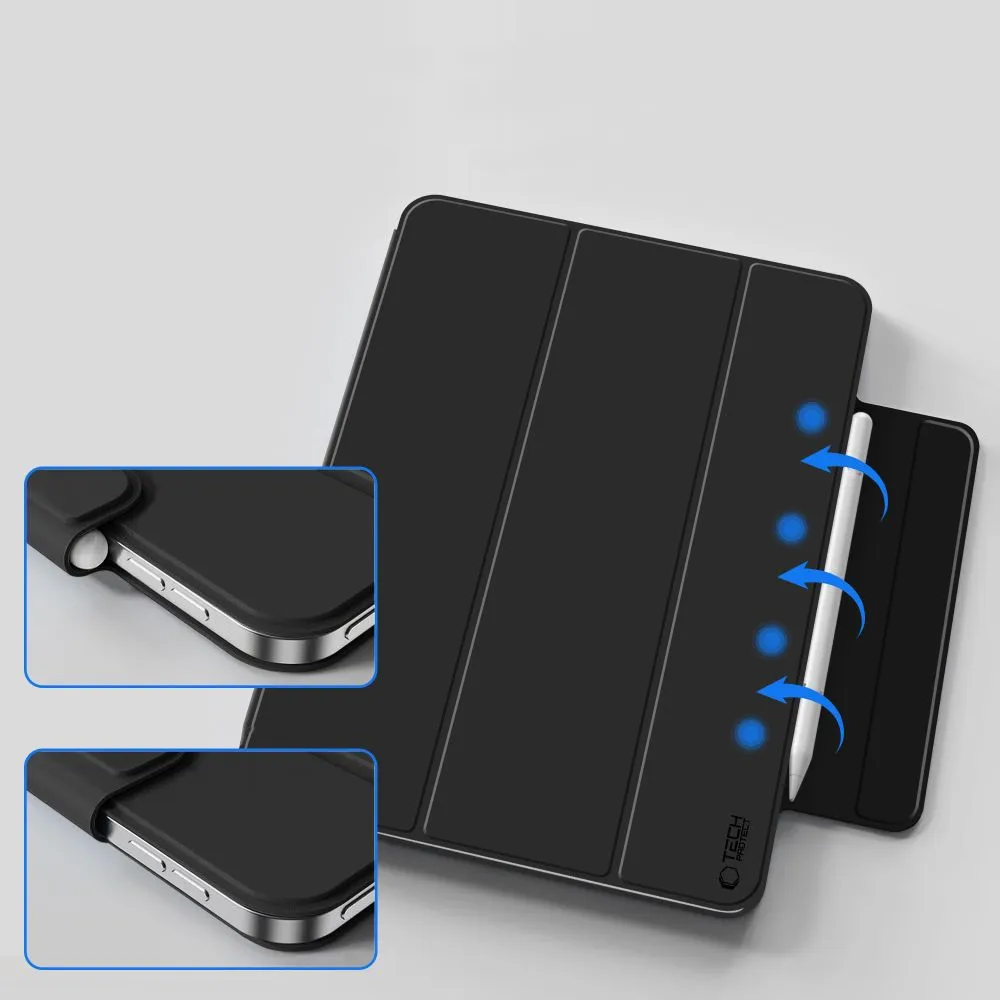 Apple iPad Air 13 (2024) чехол для планшетa черный TECH-PROTECT SMARTCASE MAGNETIC