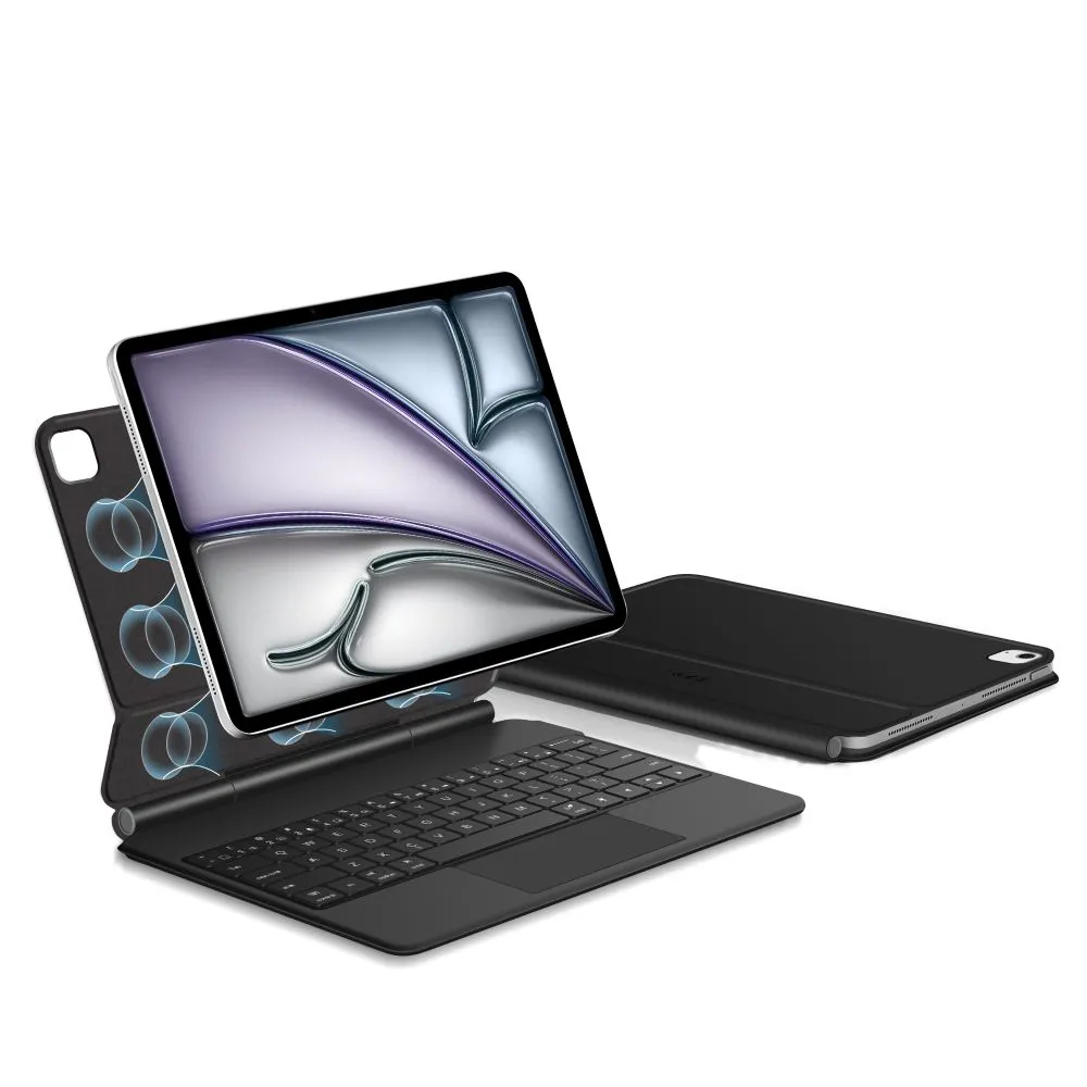 Apple iPad Air 13 (2024) maciņš melns TECH-PROTECT SMARTCASE MAGNETIC + KEYBOARD