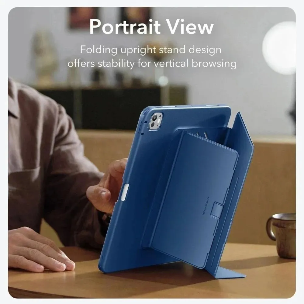 Apple iPad Pro 13 (2024) tablet skal, fodral blå ESR FLIP HYBRID
