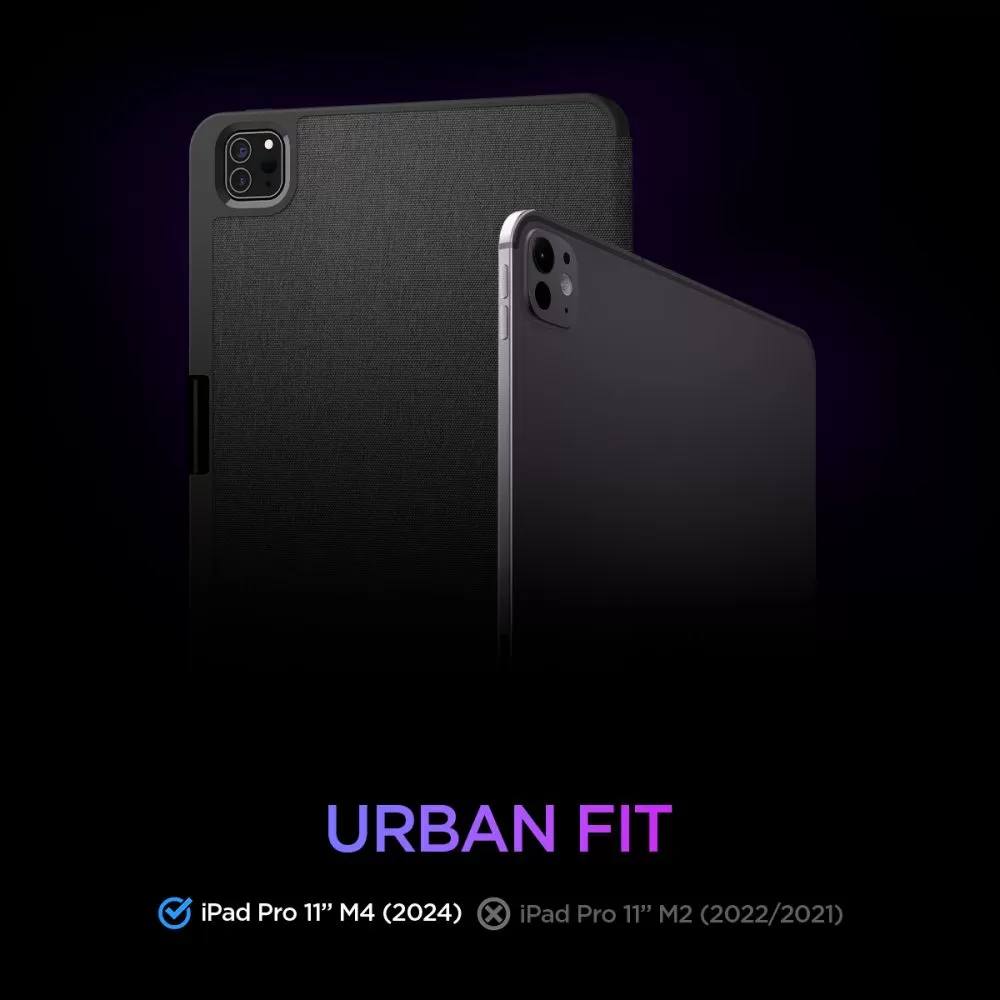 Apple iPad Pro 11 (2024) maciņš melns SPIGEN URBAN FIT