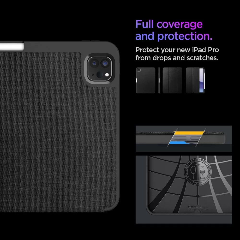 Apple iPad Pro 11 (2024) maciņš melns SPIGEN URBAN FIT