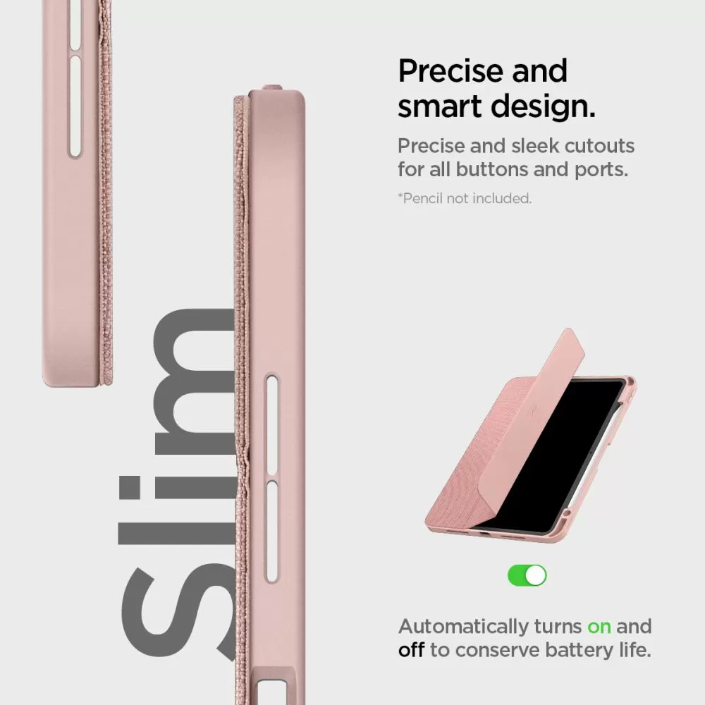 Apple iPad Pro 11 (2024) maciņš rozā zelta SPIGEN URBAN FIT