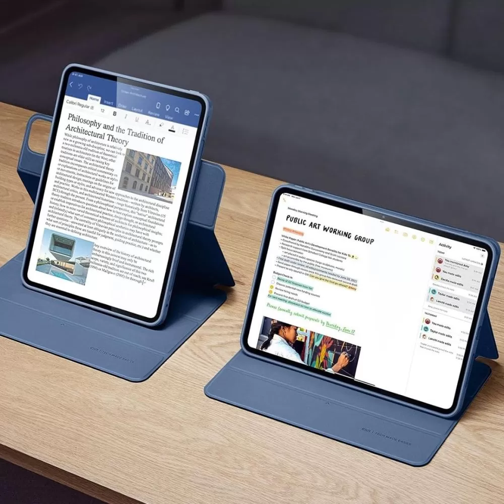 Apple iPad Pro 11 (2024) tablet skal, fodral blå ESR REBOUND HYBRID