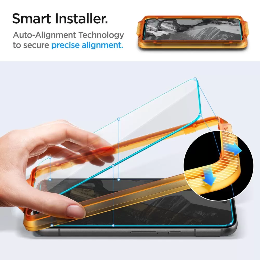 Google Pixel 8A skärmskydd  SPIGEN ALM GLAS.TR 2-PACK