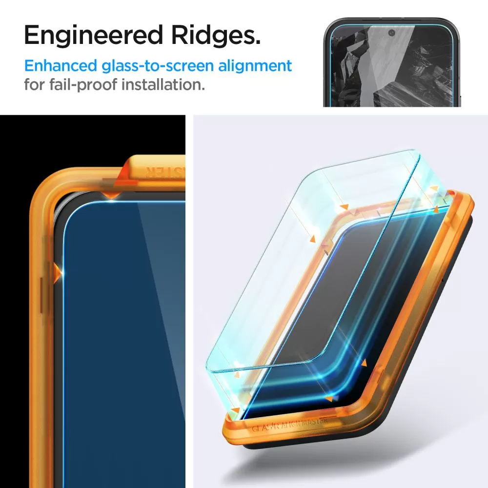 Google Pixel 8A skärmskydd  SPIGEN ALM GLAS.TR 2-PACK