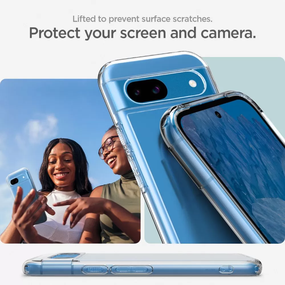 Google Pixel 8A vāciņš caurspīdīgs SPIGEN ULTRA HYBRID