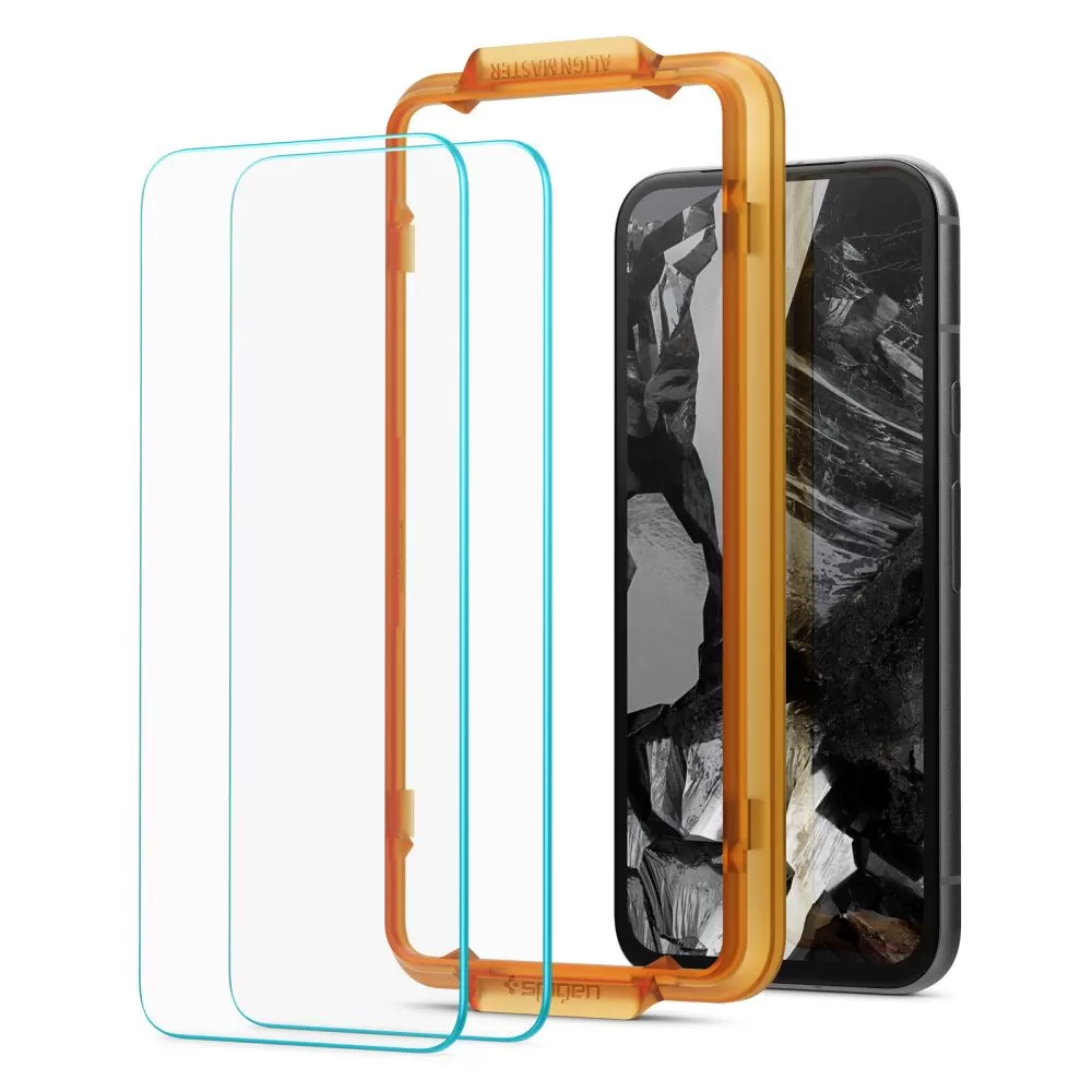 Google Pixel 8A skärmskydd SPIGEN ALM GLAS.TR 2-PACK