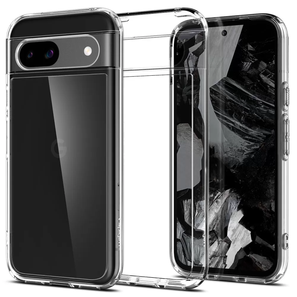 Google Pixel 8A vāciņš caurspīdīgs SPIGEN ULTRA HYBRID