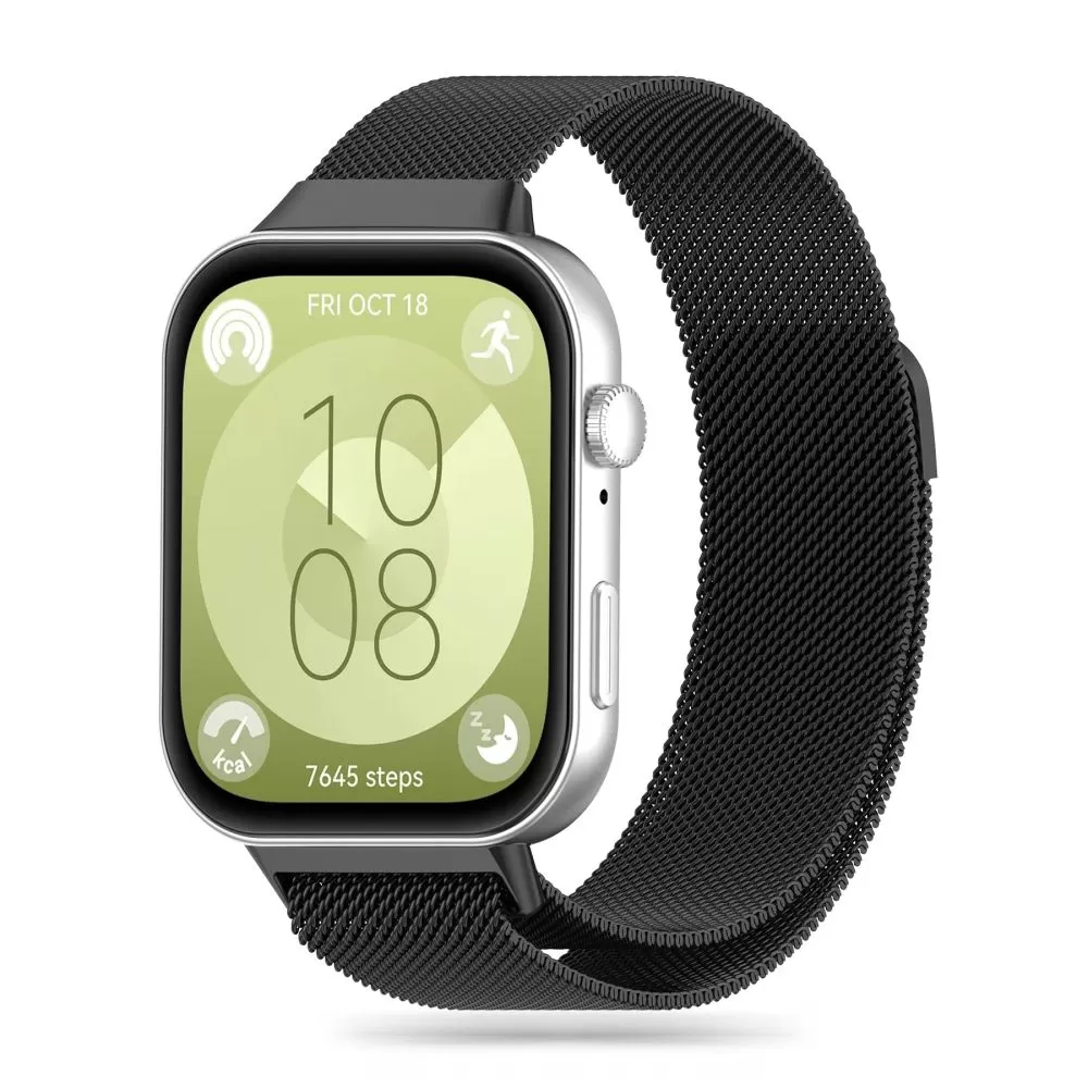 Huawei Watch Fit 3 siksniņa melns TECH-PROTECT MILANESEBAND