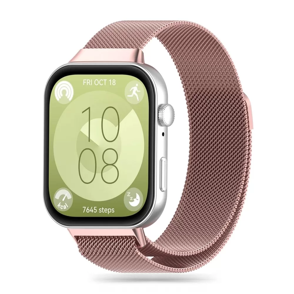 Huawei Watch Fit 3 siksniņa rozā zelta TECH-PROTECT MILANESEBAND