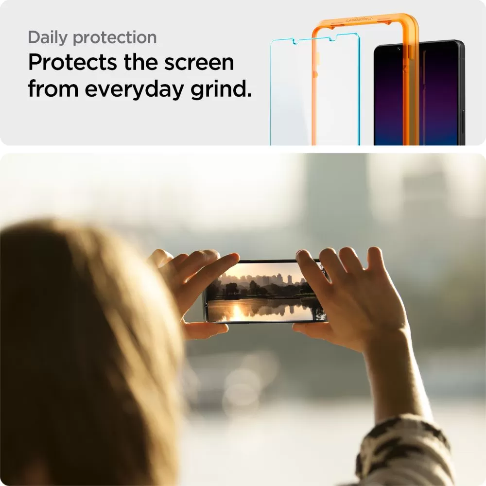Sony Xperia 1 VI skärmskydd  SPIGEN ALM GLAS.TR 2-PACK