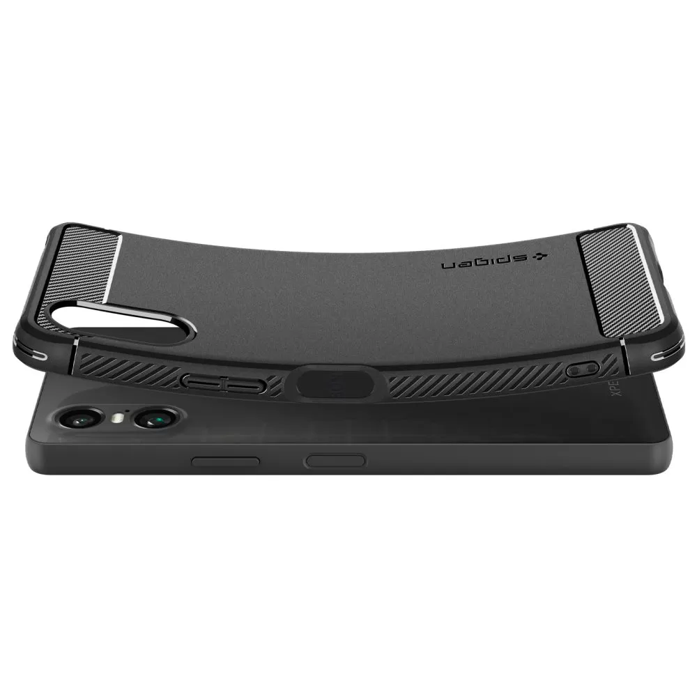 Sony Xperia 10 VI dėklas Juoda SPIGEN RUGGED ARMOR