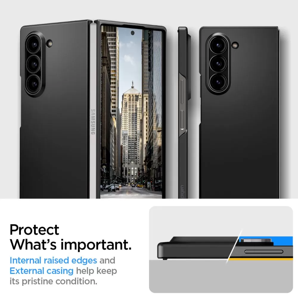 Samsung Galaxy Z Fold 6 vāciņš melns SPIGEN AIRSKIN