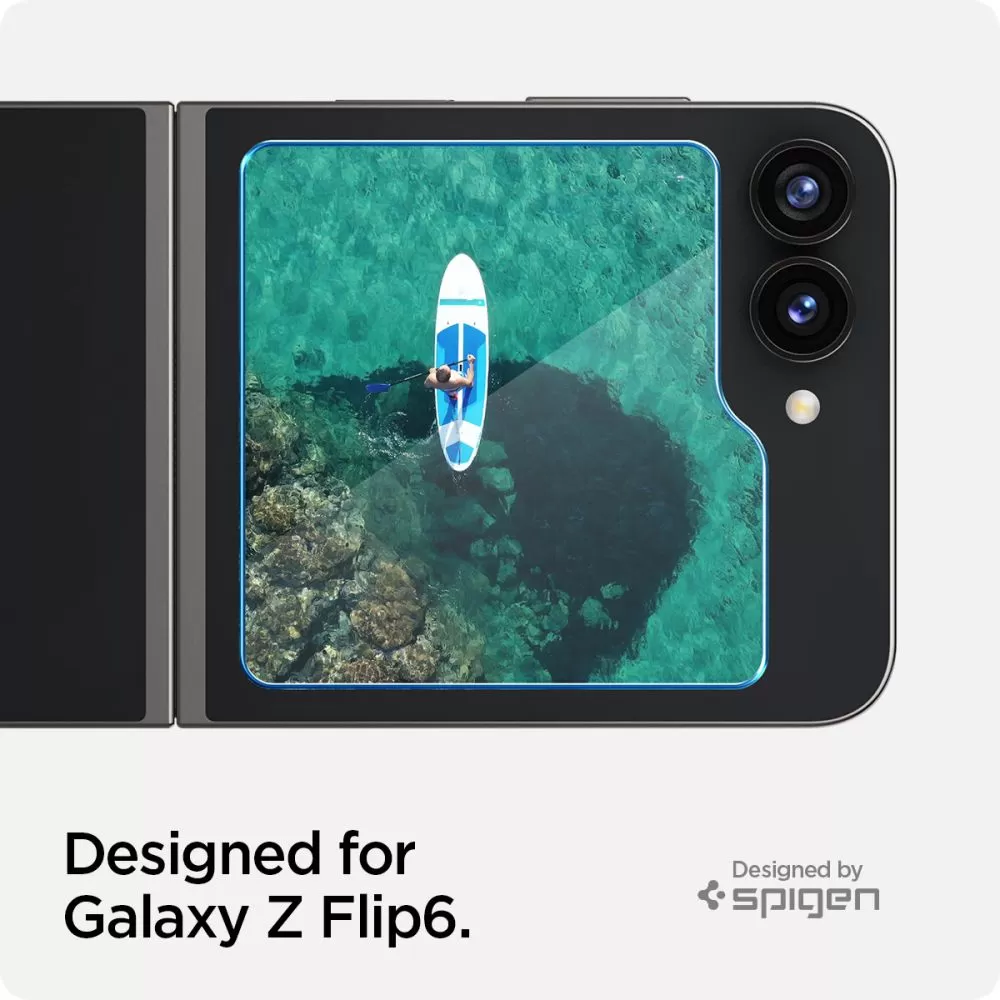Samsung Galaxy Z Flip 6 skärmskydd  SPIGEN GLAS.TR ”EZ FIT” 2-PACK