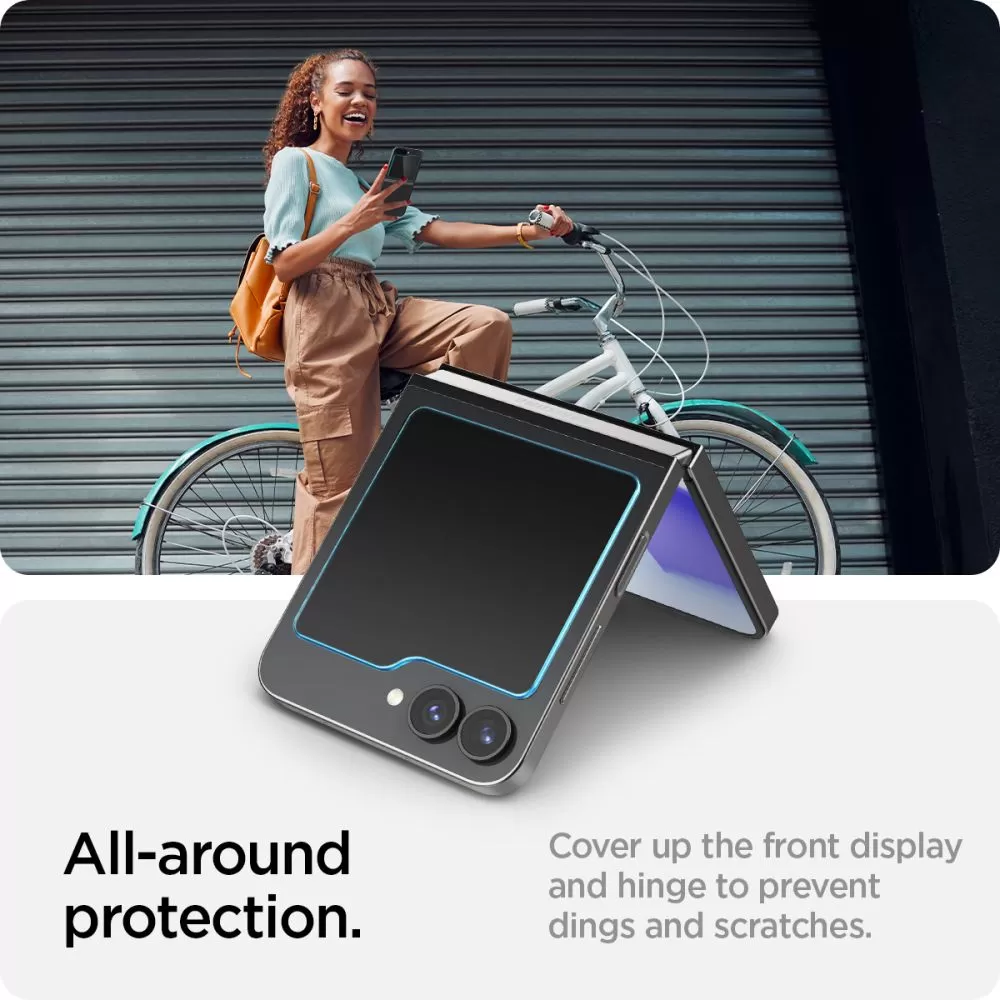 Samsung Galaxy Z Flip 6 skärmskydd  SPIGEN GLAS.TR ”EZ FIT” 2-PACK