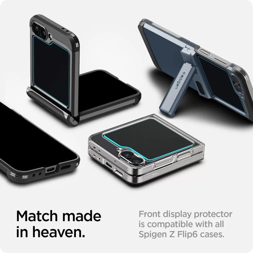 Samsung Galaxy Z Flip 6 skärmskydd  SPIGEN GLAS.TR ”EZ FIT” 2-PACK