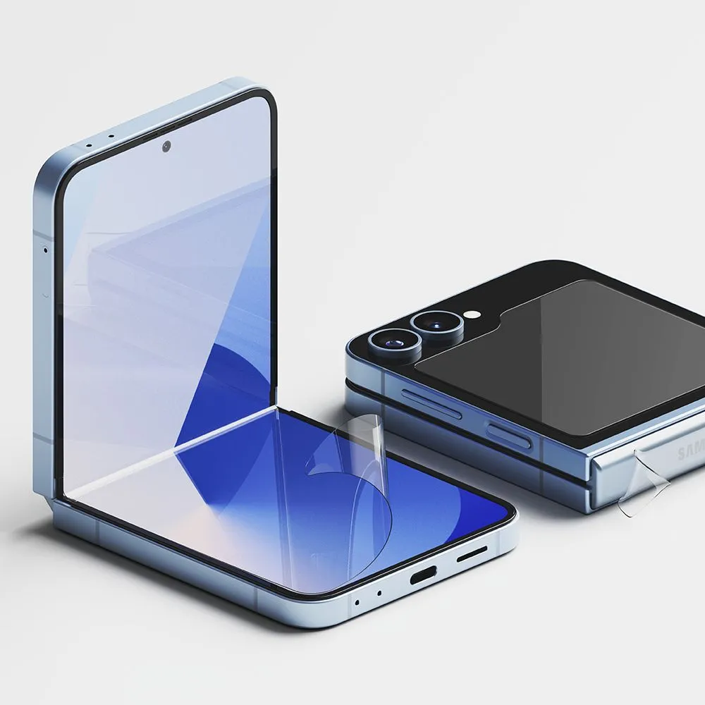 Samsung Galaxy Z Flip 6 apsauginis stiklas  RINGKE 3-IN-1 PROTECTOR 2-SET