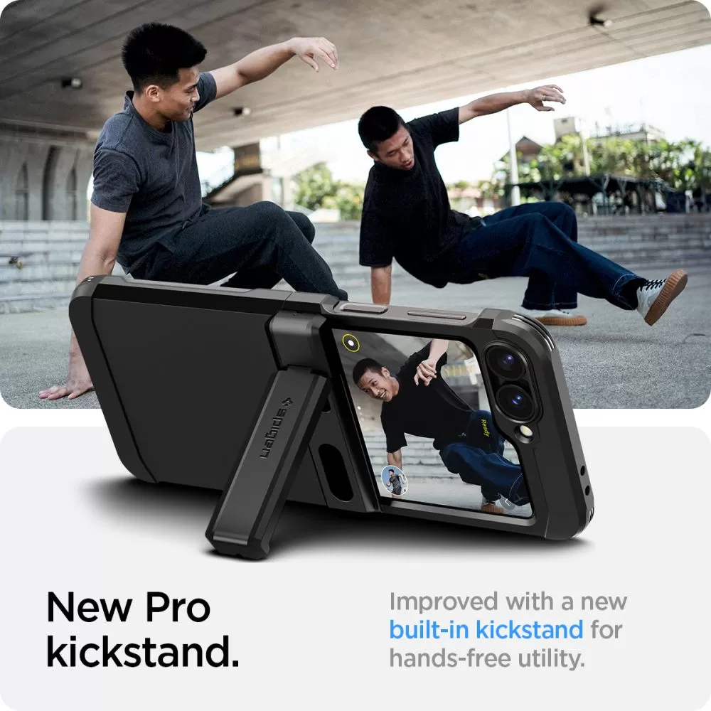 Samsung Galaxy Z Flip 6 dėklas Juoda SPIGEN TOUGH ARMOR PRO