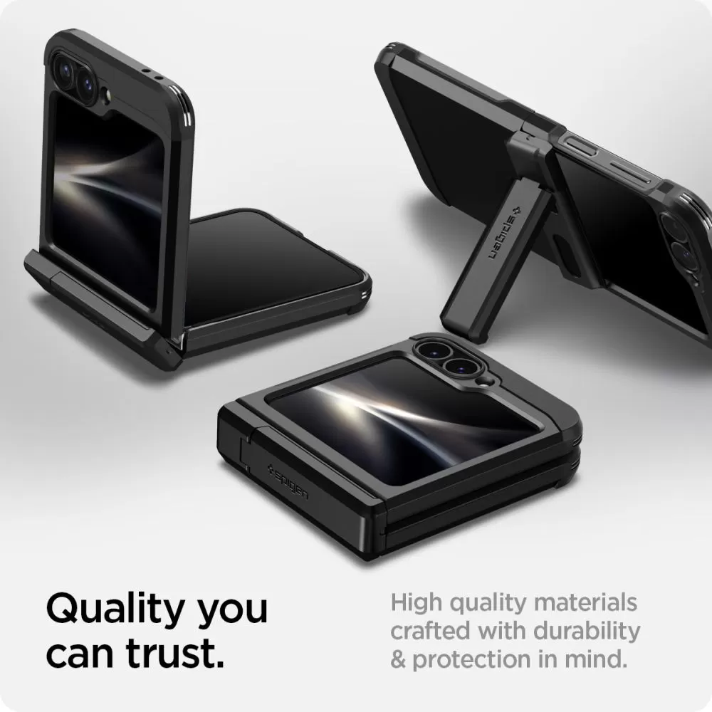 Samsung Galaxy Z Flip 6 dėklas Juoda SPIGEN TOUGH ARMOR PRO