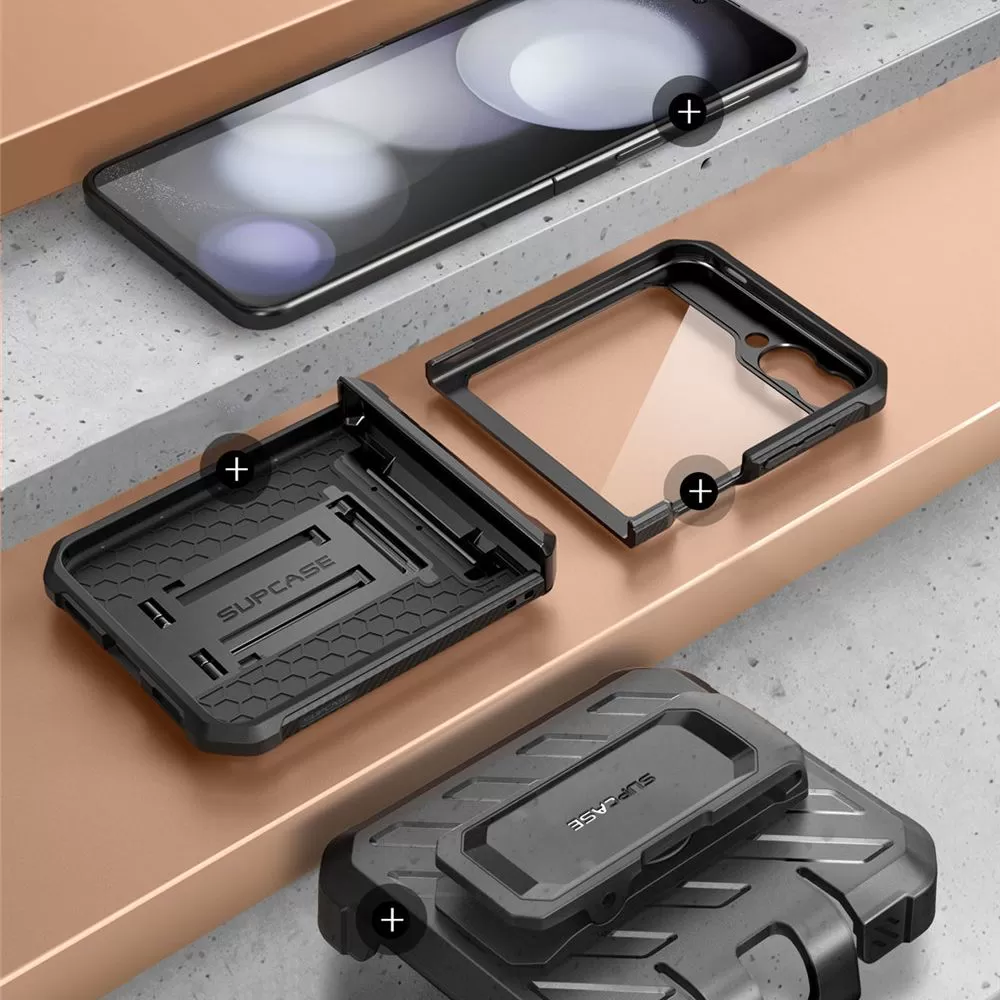 Samsung Galaxy Z Flip 6 ümbris must SUPCASE UNICORN BEETLE PRO