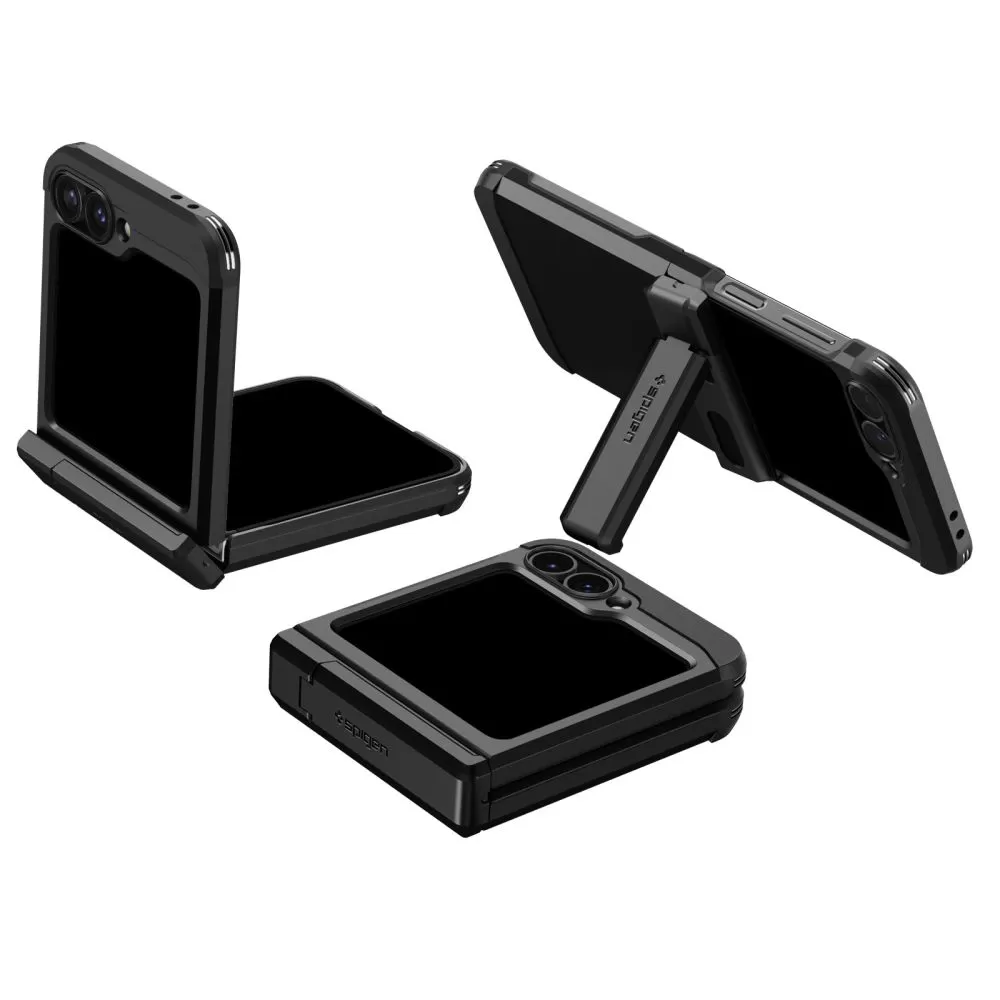 Samsung Galaxy Z Flip 6 dėklas Juoda SPIGEN TOUGH ARMOR PRO