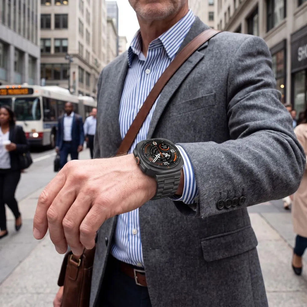 Samsung Galaxy Watch Ultra 47mm (24/25) Viedpulksteņu siksniņas melns TECH-PROTECT STAINLESS