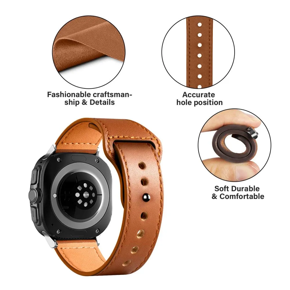 Samsung Galaxy Watch Ultra 47mm ремень коричневый TECH-PROTECT LEATHERFIT