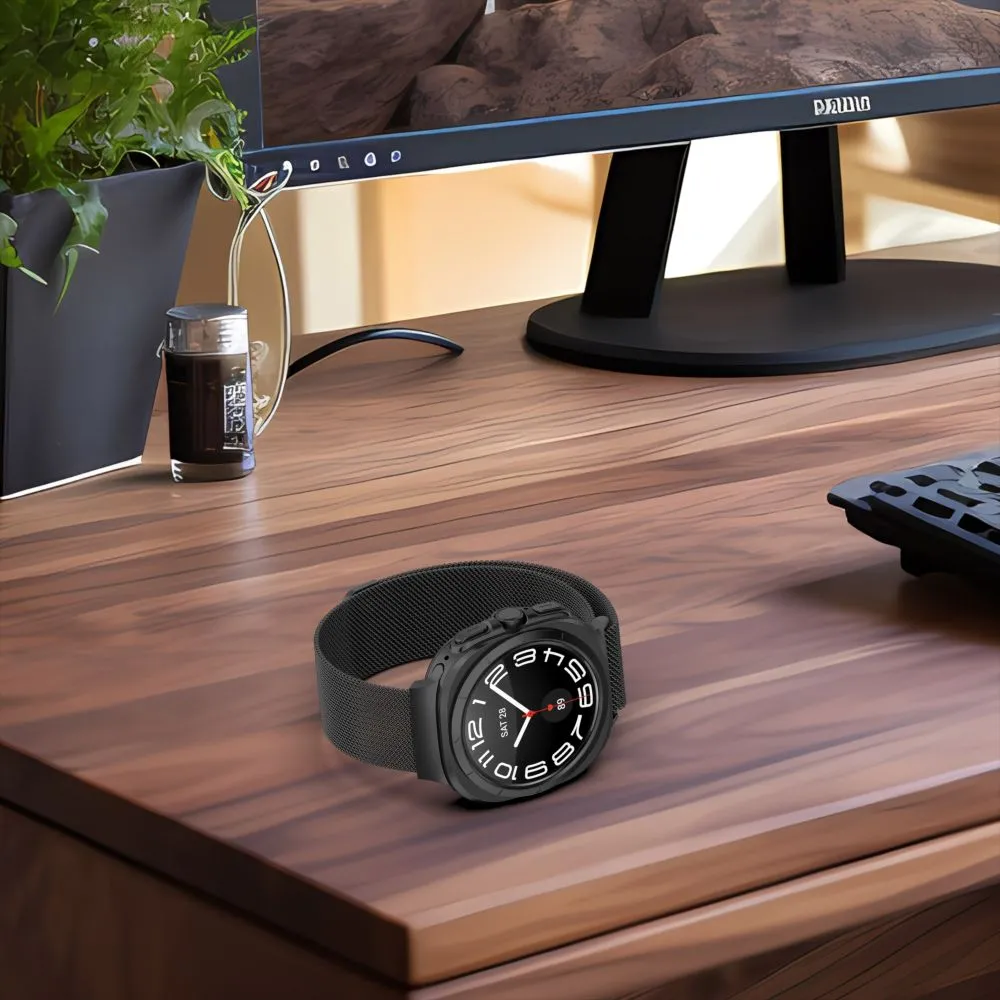 Samsung Galaxy Watch Ultra 47mm siksniņa melns TECH-PROTECT MILANESEBAND