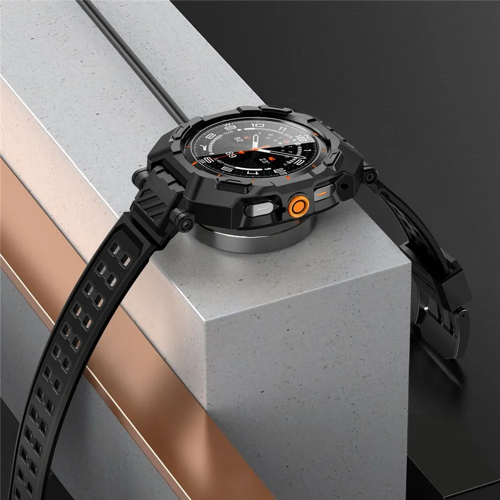 Samsung Galaxy Watch Ultra 47mm ремень черный SUPCASE UNICORN BEETLE PRO & TEMPERED GLASS 2-PACK