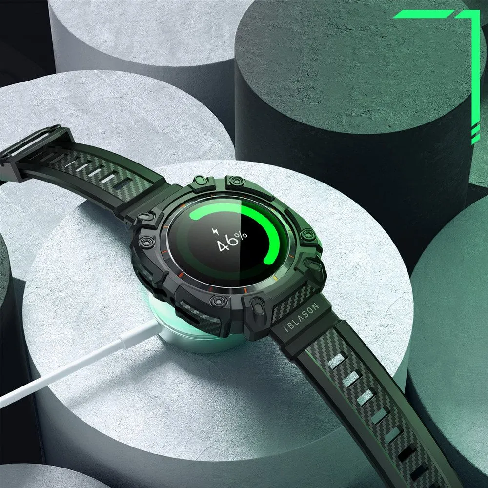 Samsung Galaxy Watch Ultra 47mm ремень черный SUPCASE IBLSN ARMORBOX & TEMPERED GLASS 2-PACK