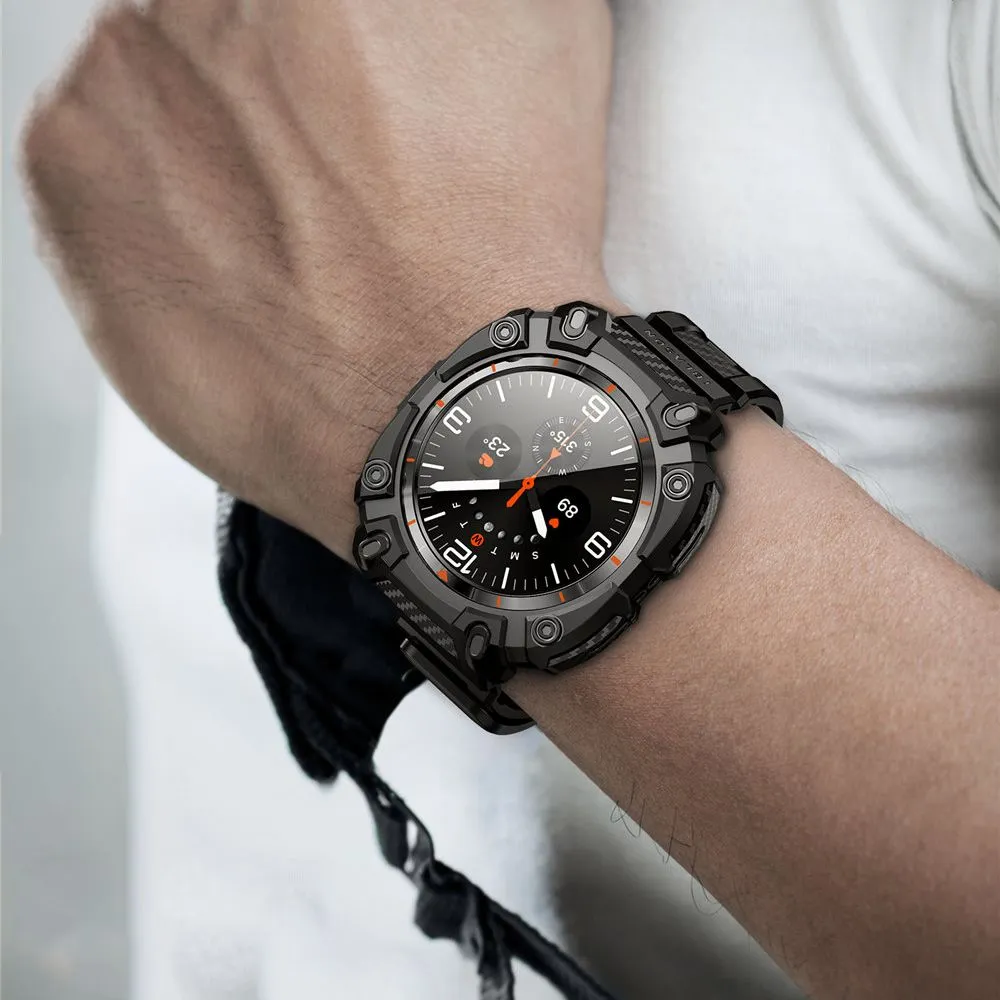 Samsung Galaxy Watch Ultra 47mm ремень черный SUPCASE IBLSN ARMORBOX & TEMPERED GLASS 2-PACK