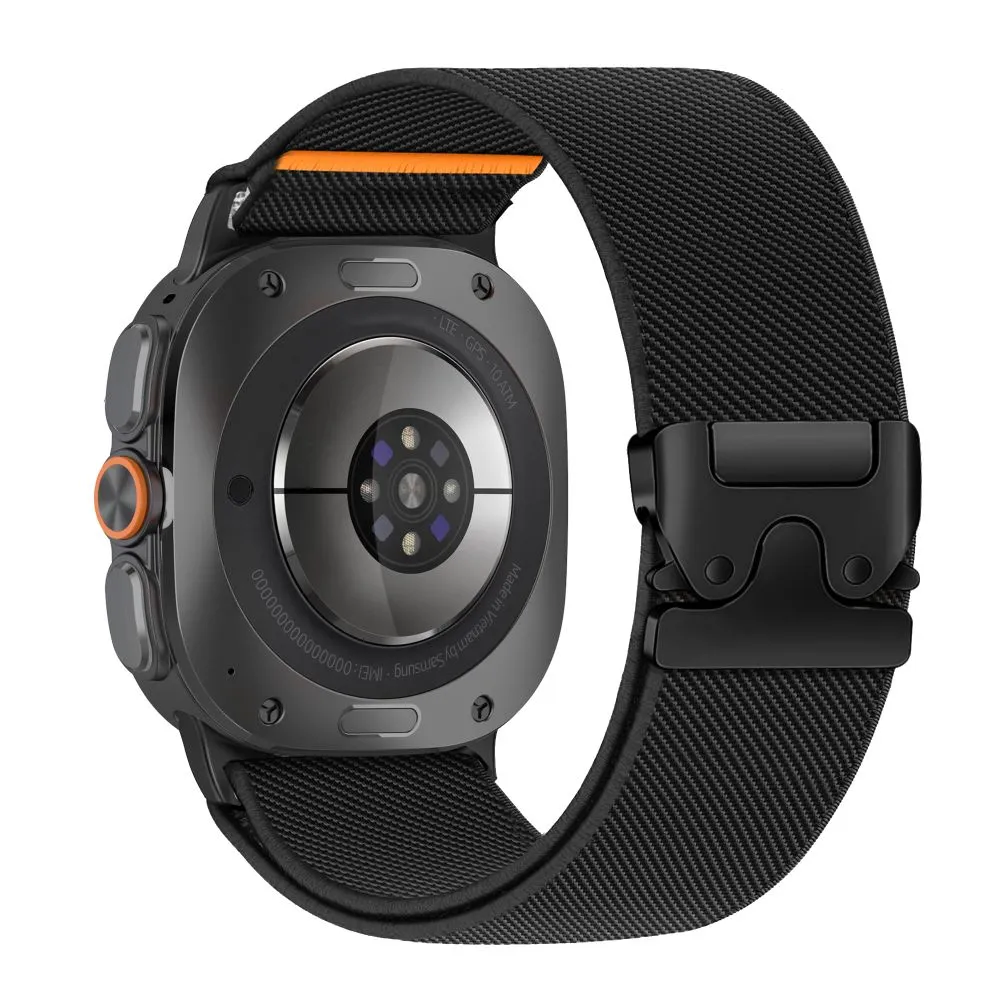 Samsung Galaxy Watch Ultra 47mm (24/25) Viedpulksteņu siksniņas melns TECH-PROTECT NYLON CLASP