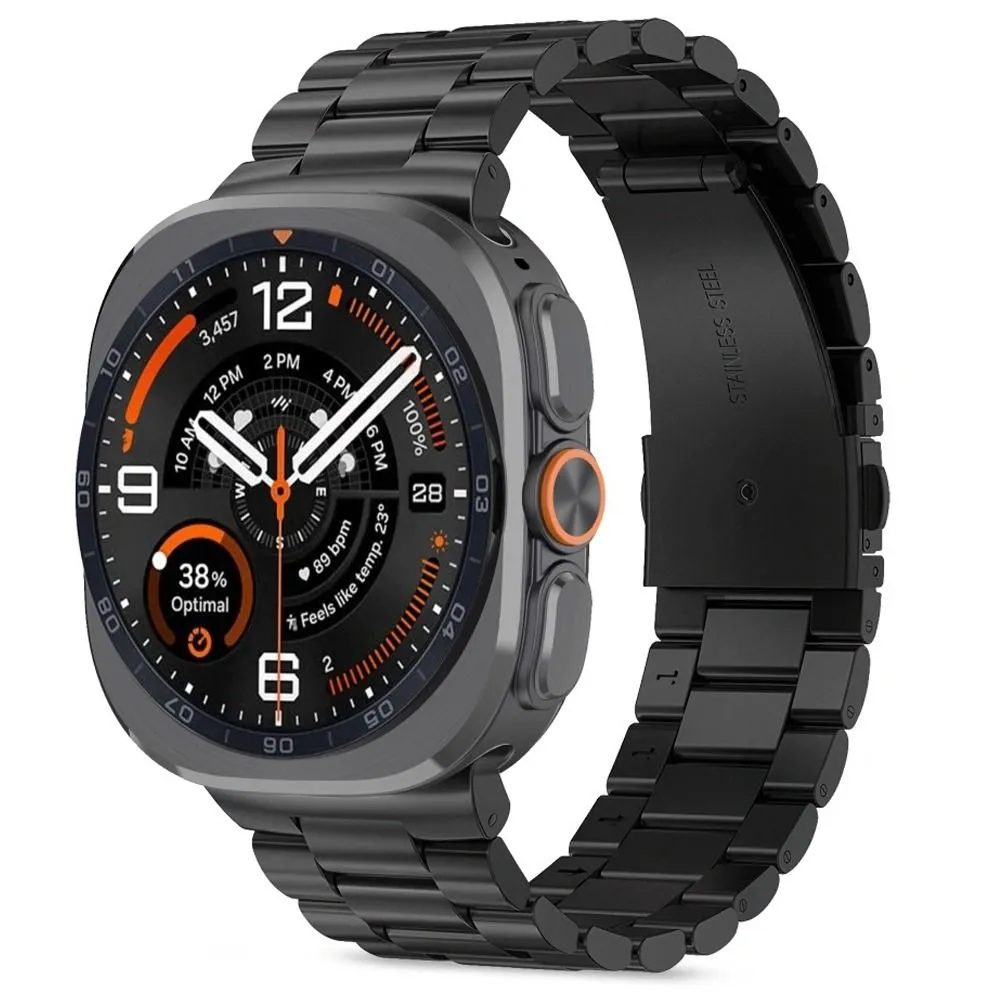 Samsung Galaxy Watch Ultra 47mm (24/25) Viedpulksteņu siksniņas melns TECH-PROTECT STAINLESS