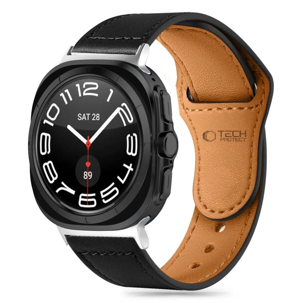 Samsung Galaxy Watch Ultra 47mm telefoni ümbris must TECH-PROTECT LEATHERFIT