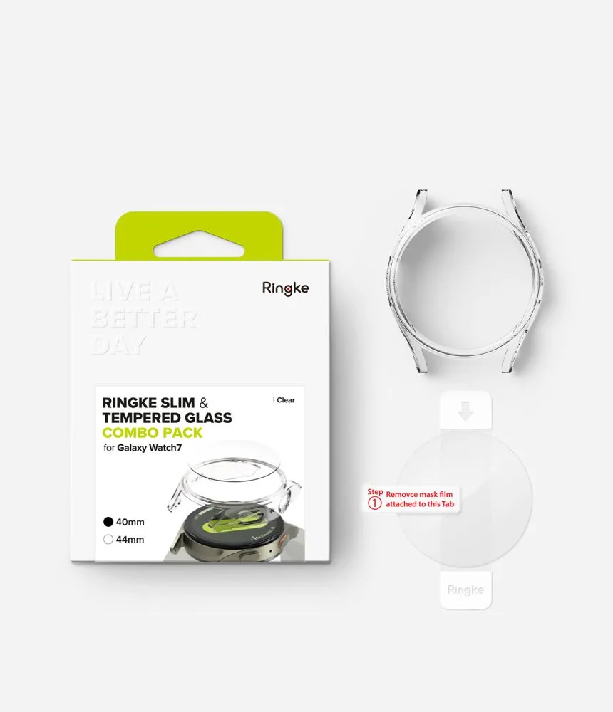 Samsung Galaxy Watch 7 skärmskydd  RINGKE SLIM & TEMPERED GLASS (40 MM)