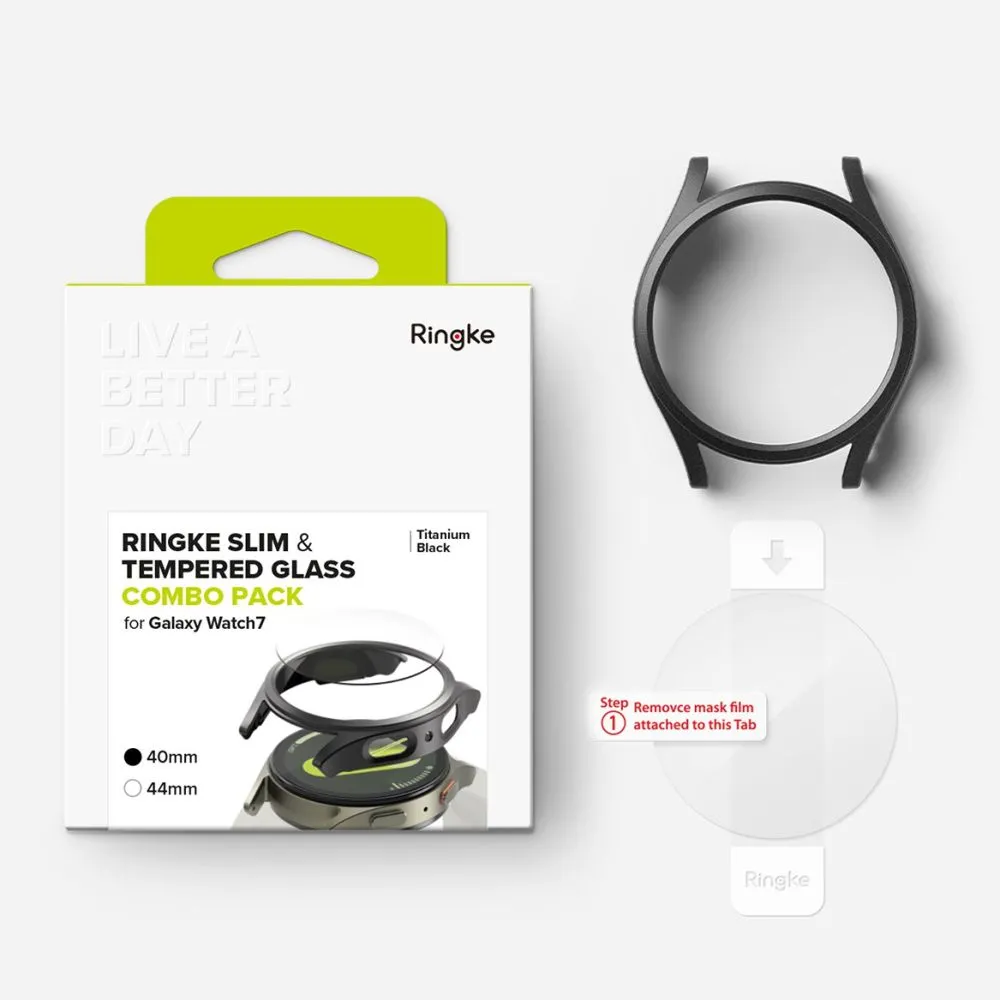 Samsung Galaxy Watch 7 skärmskydd  RINGKE SLIM & TEMPERED GLASS (40 MM)