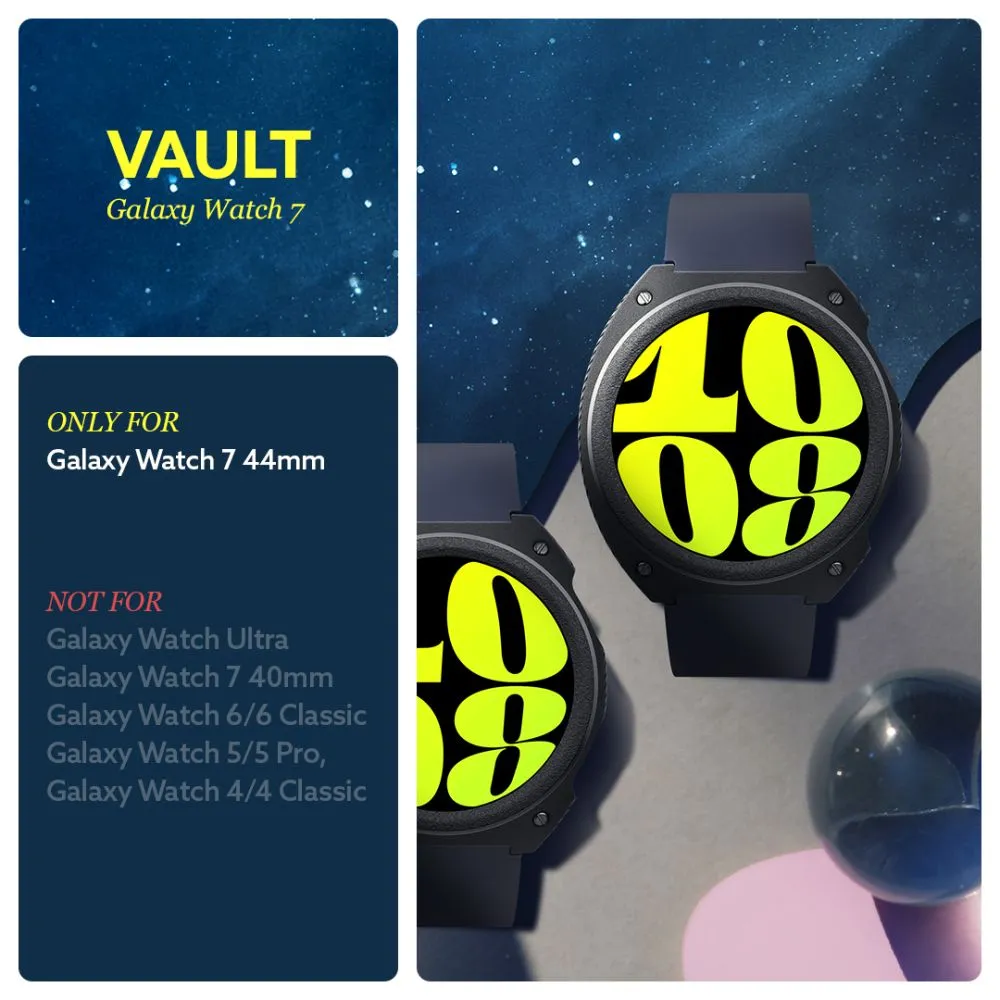 Samsung Galaxy Watch 7 phone case black CASEOLOGY VAULT (44 MM)