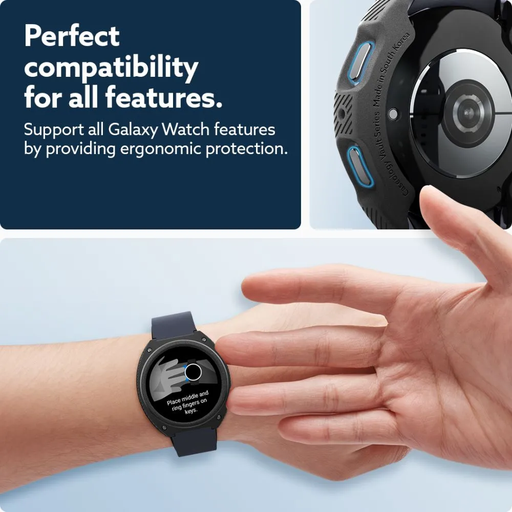 Samsung Galaxy Watch 7 phone case black CASEOLOGY VAULT (44 MM)