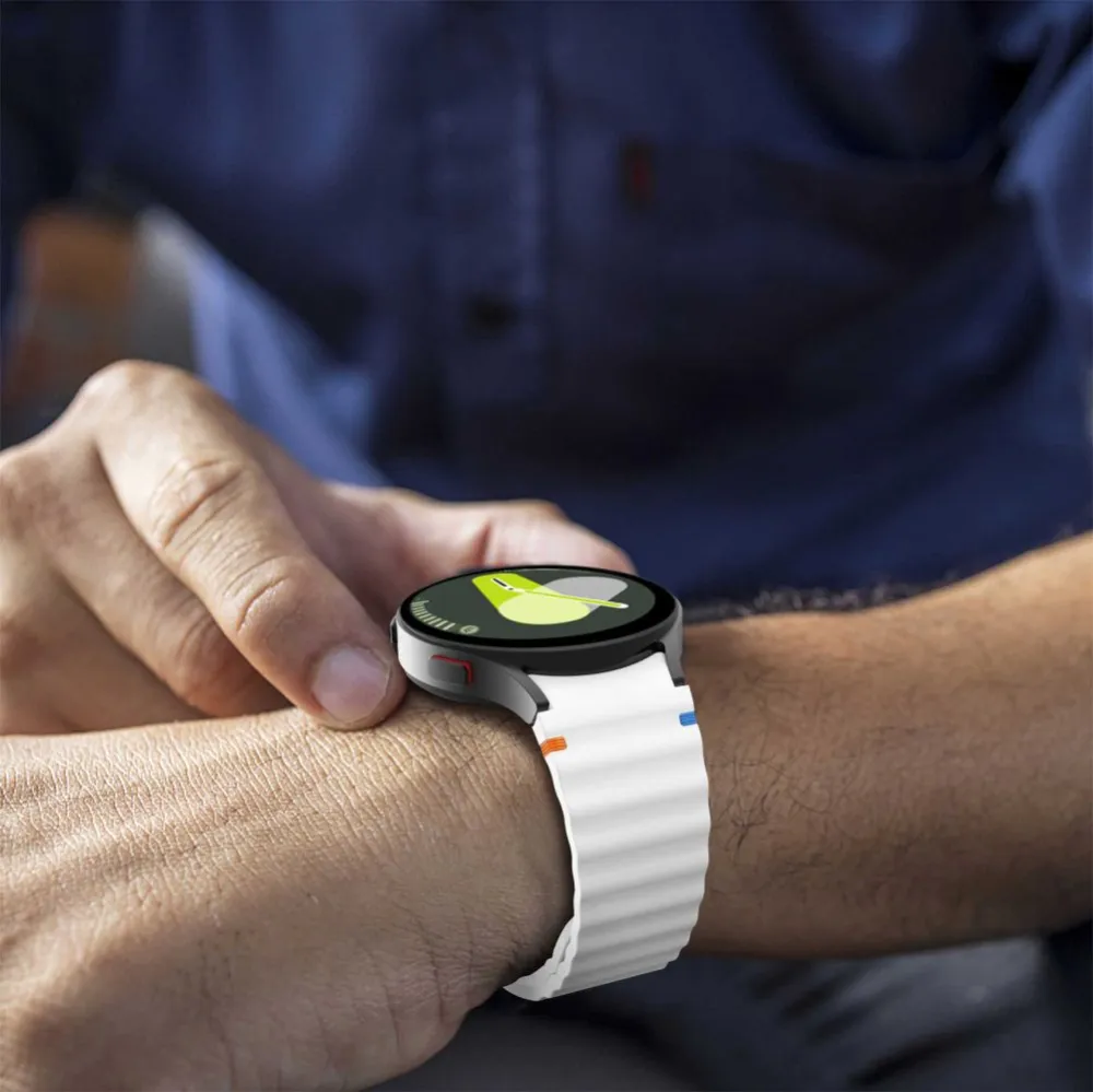 Samsung Galaxy Watch FE suojakuori, suojakotelo valkoinen TECH-PROTECT SILICONE SPORT